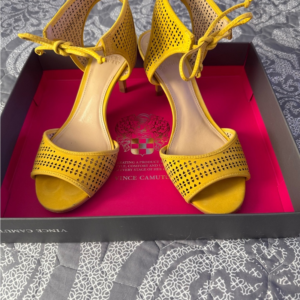 Vince Camuto Yellow Nubuck Shoes